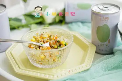 Corn paste fried egg rice