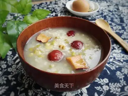 Green bean date congee