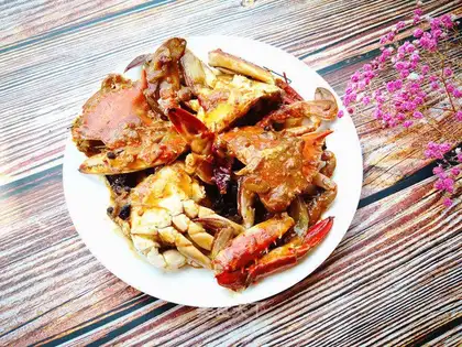 Fried crabs