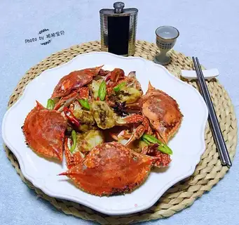 Delicious spicy crabs