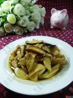 The mushrooms are white