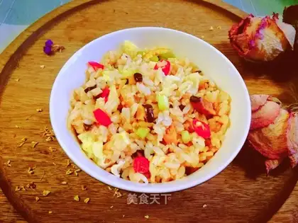 Frozen eggs and rice