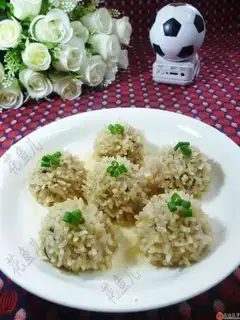 The rice mushroom meatballs