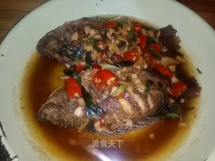A red-burned tilapia