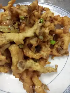 Fried sea mushrooms