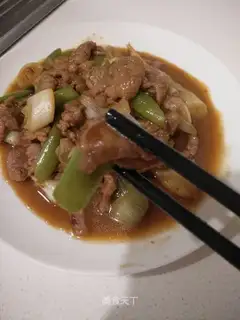 Onion fried meat