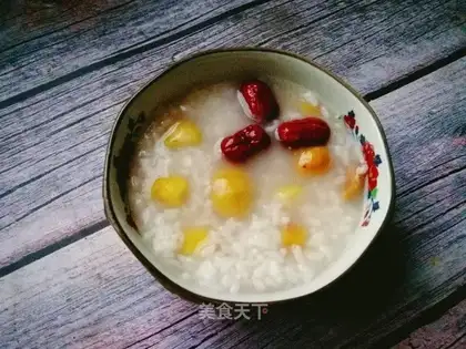 Red-treed chestnut rice congee