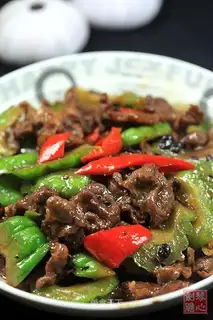 stir-fried beef with cold melon