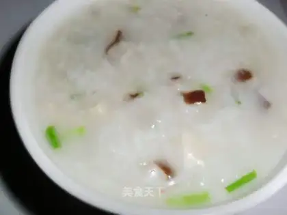 Mushroom and chicken porridge