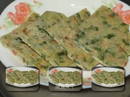 Leek ham sausage pancakes
