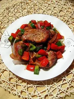 Pan-fried pork steak