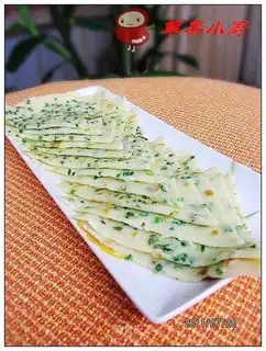 Leek moss egg pancakes