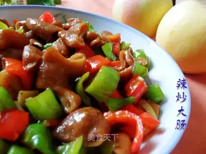 stir-fried large intestine with spicy sauce
