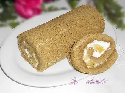 Green tea cake roll