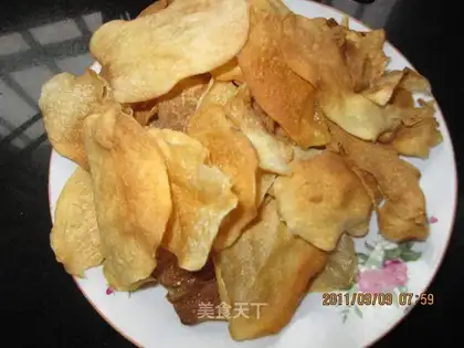 Homemade health potato chips