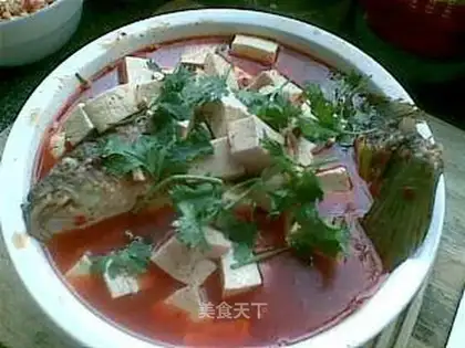Boiled tofu with carp