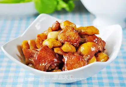 Roasted chicken fin with chestnut