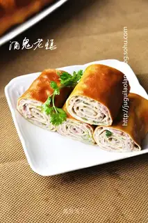 tofu wrapped bacon roll