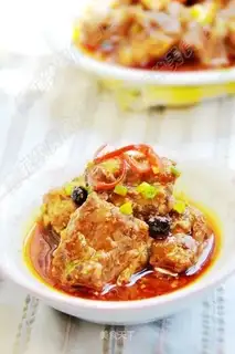Ribs with bean and pepper