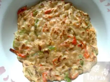 Double pepper ham shredded radish cake