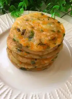 Potato cakes onions