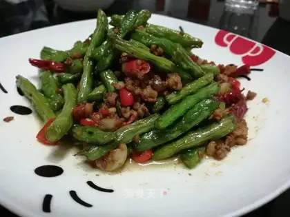 Dry meat, four season beans