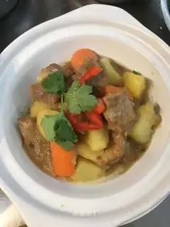 Potato burn ribs