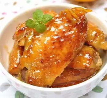 Orange honey, roast chicken wings