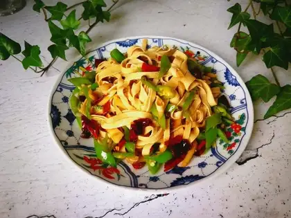 The peppers are fried