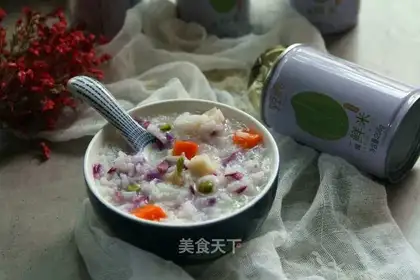 Vegetable rice congee