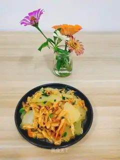 Shrimp drys the melon