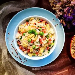 Pea sausage fried rice