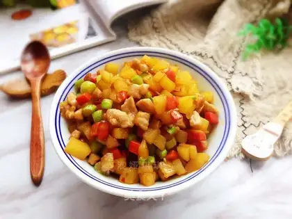 Potato fried meat