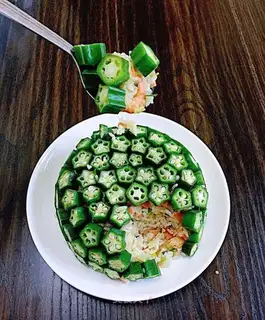 Autumn shrimp ham and rice