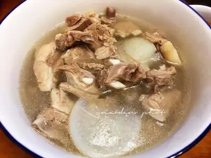 Lamb chop carrot soup