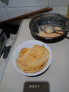 Carrot ham pancakes
