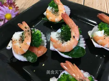 Sesame salted shrimp salad