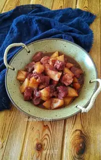 Potato-burning cow