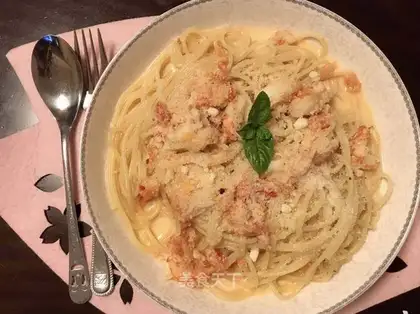 Shrimp cream pasta