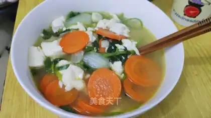 Carrot tofu soup