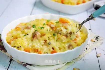 Pumpkin chicken rice