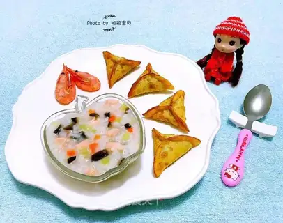 The congee of salmon