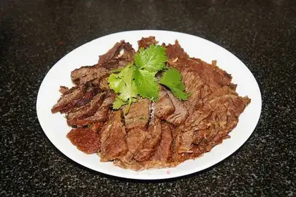 Smoky horse meat