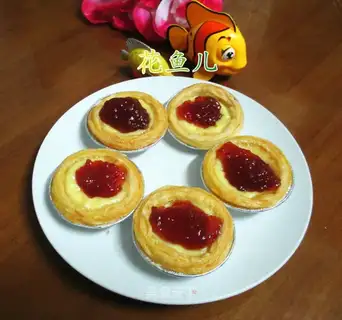 Strawberry jam and egg cream