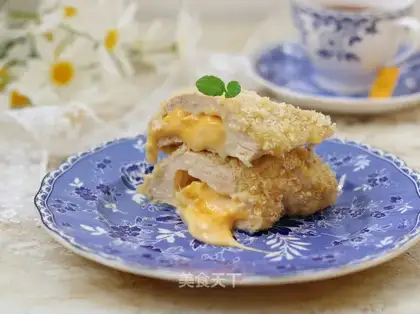 Roasted cheese chicken steak