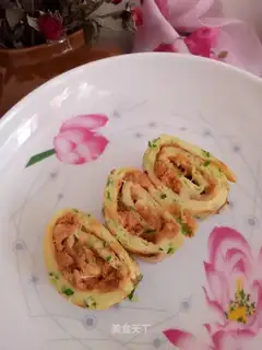 Meat pine omelet