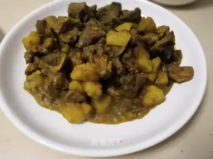 Curry ribs, potatoes