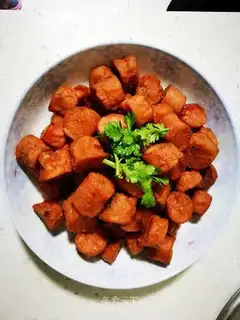 Fried ham sausage