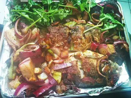 Roasted mackerel