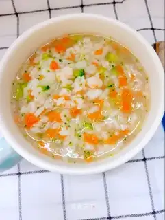 Shrimp vegetable congee